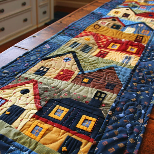 Houses TAI020324053 Quilted Table Runner