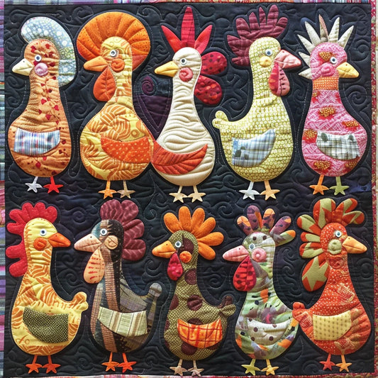 Chicken TAI060324188 Quilted Placemats