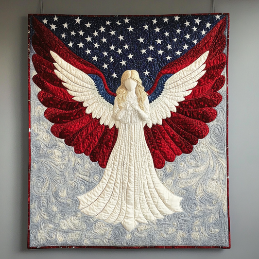 Partriotic Angel DAI231124080 Quilt Blanket