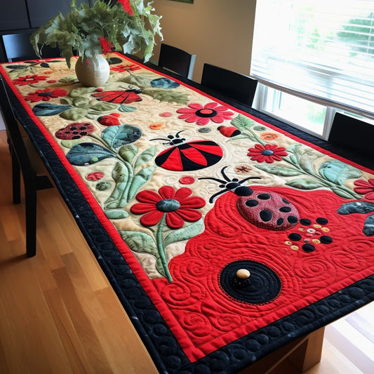 Lady Bug TAI201223074 Quilted Table Runner