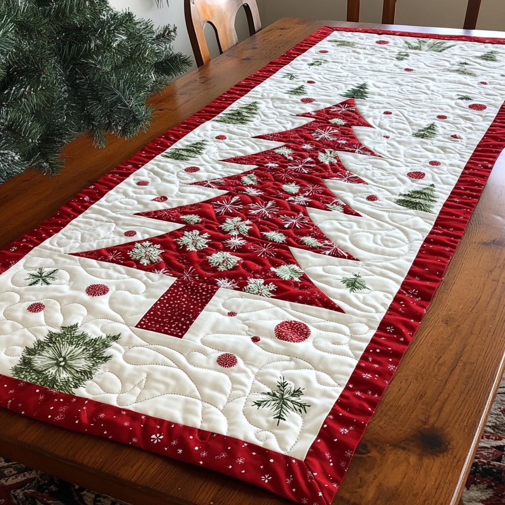 Christmas Tree TAI040924405 Quilted Table Runner