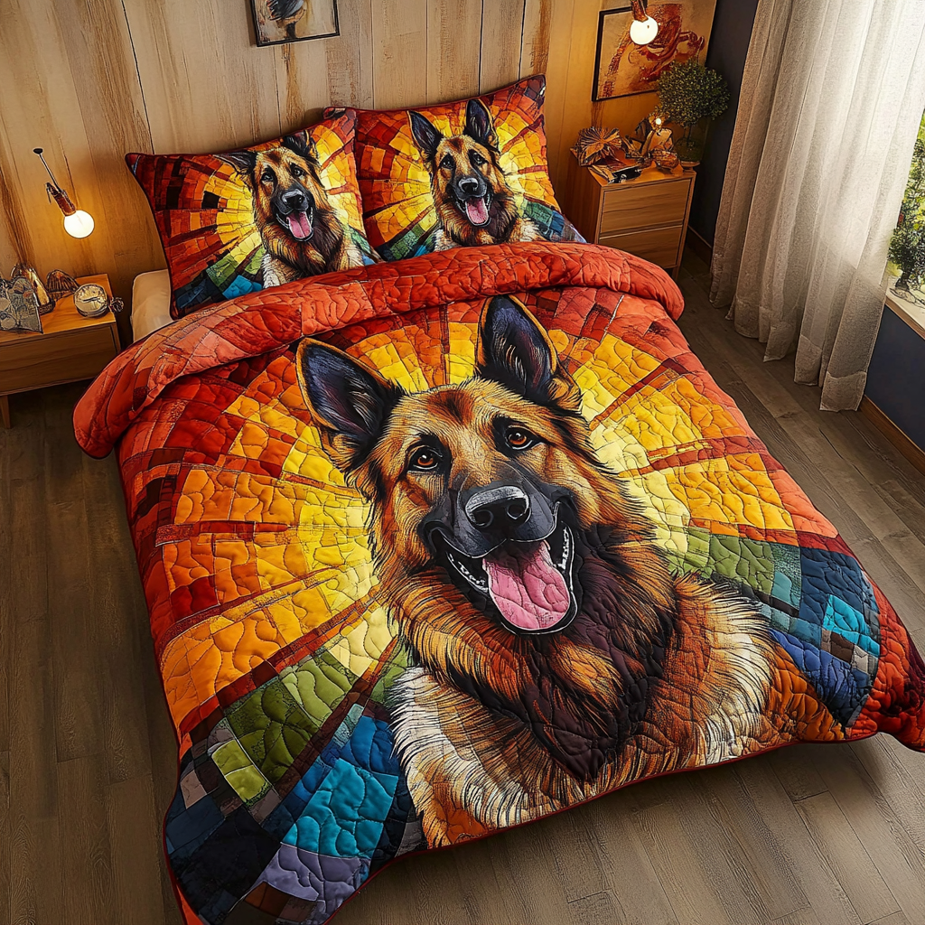 German Shepherd TAI181024341 Quilt Bedding Set