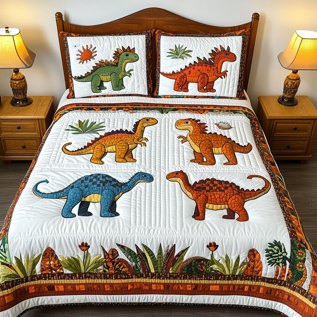 Dinosaur DAI281124152 Quilt Bedding Set