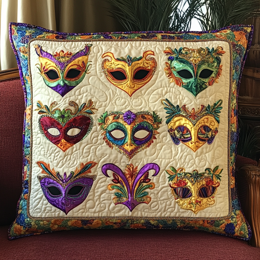 Mardi Gras DAI200125276 Quilted Pillow Case