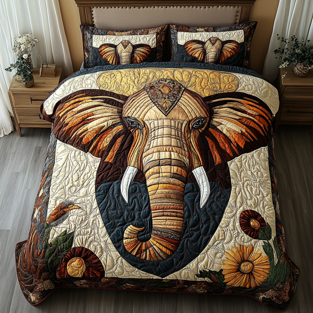 Elephant TAI181024082 Quilt Bedding Set