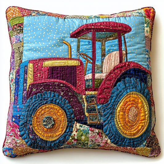 Farm Tractor DAI26102438 Quilted Pillow Case