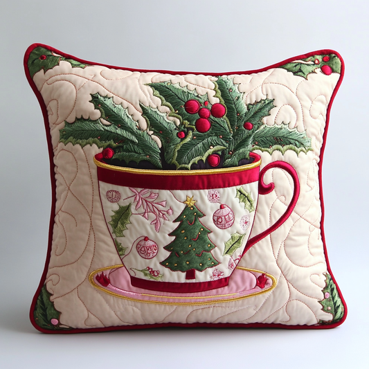 Christmas Mug DAI231124126 Quilted Pillow Case