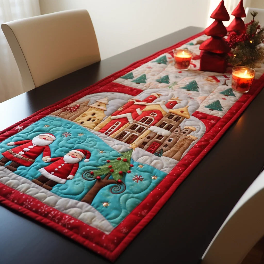 Christmas Santa TAI261223122 Quilted Table Runner