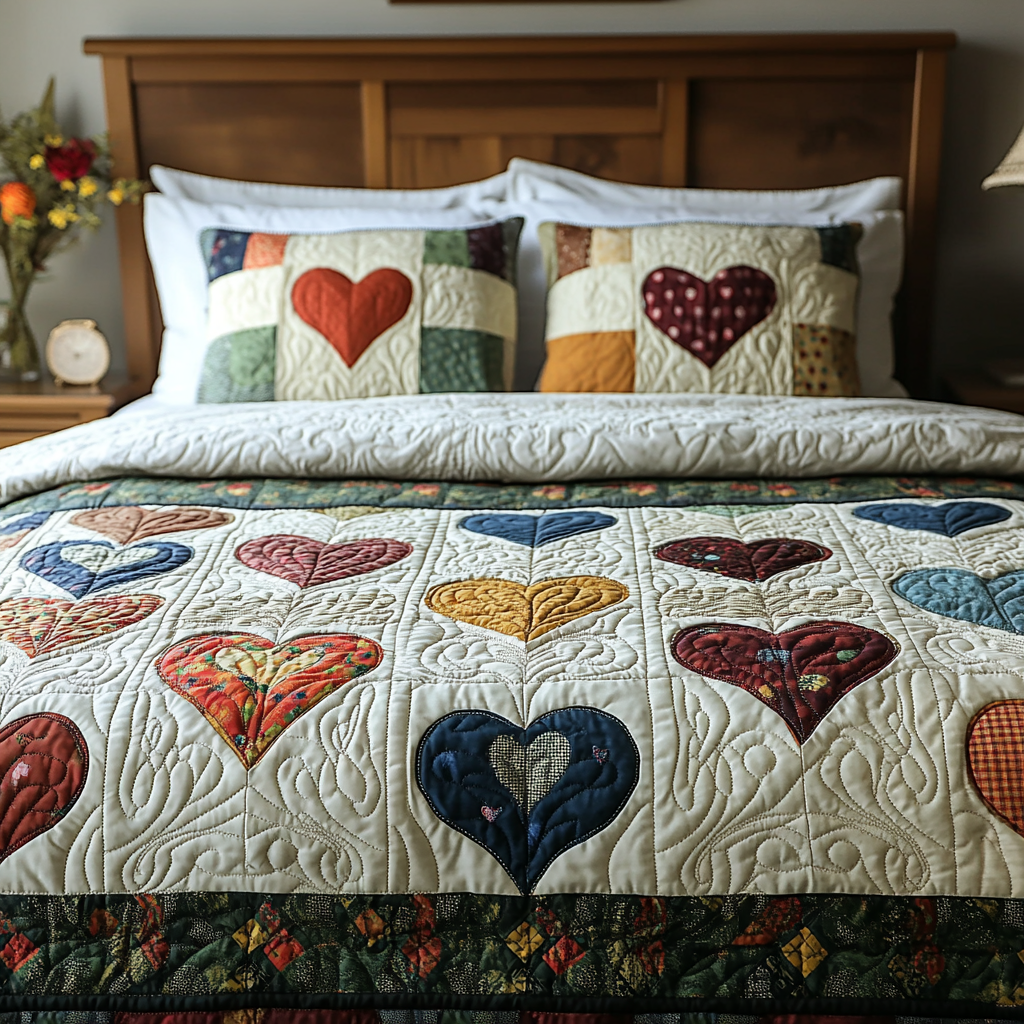 Heart DAI040924003 Quilt Bedding Set