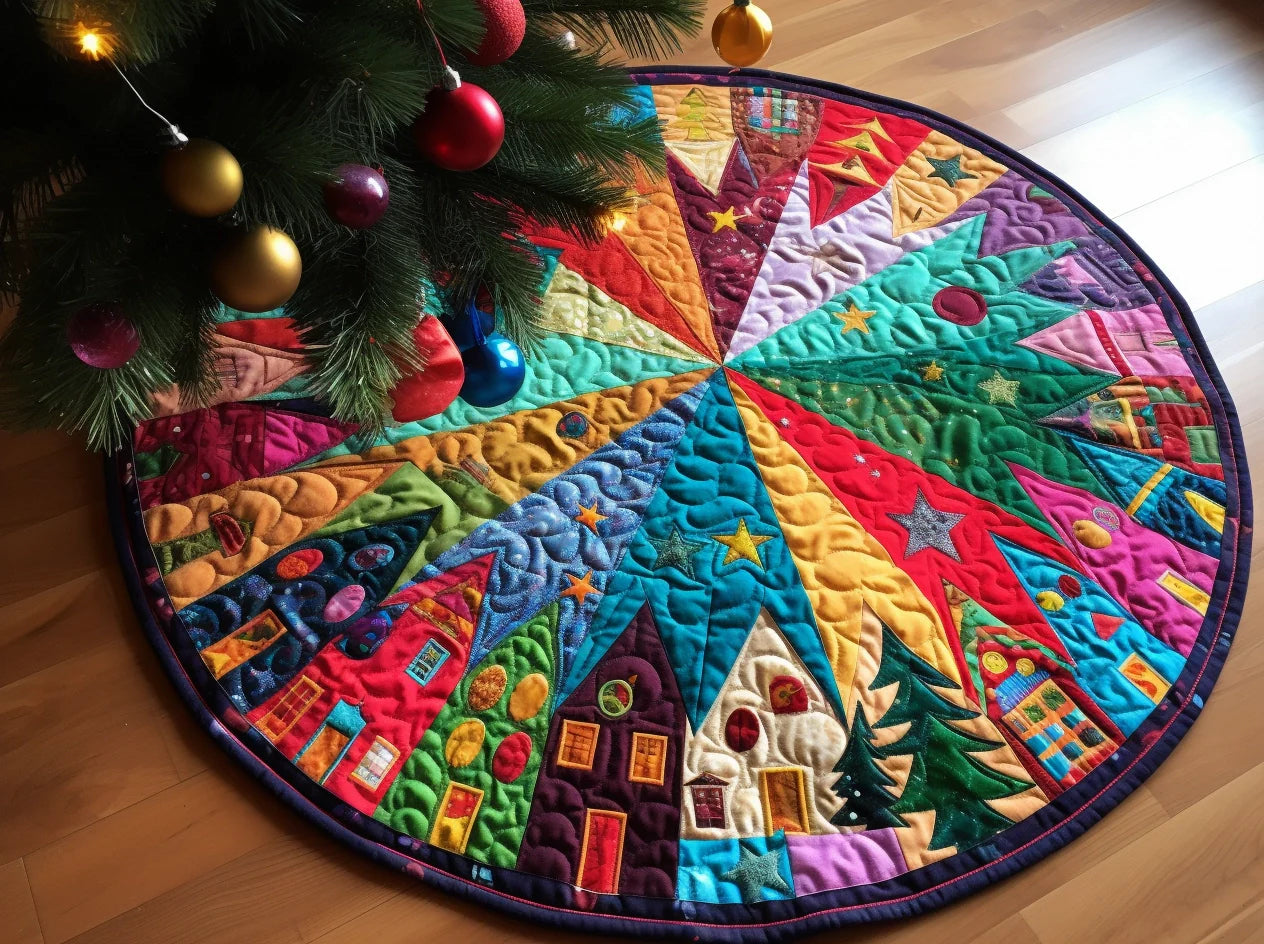 Christmas Houses TAI221223029 Quilted Round Mat