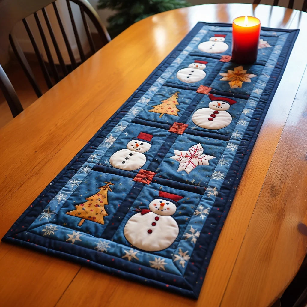 Christmas Snowman TAI280224074 Quilted Table Runner