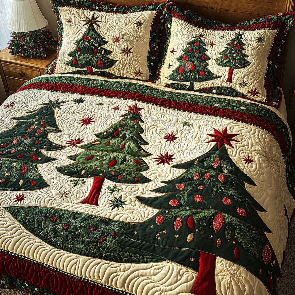 Christmas Tree TAI141124222 Quilt Bedding Set