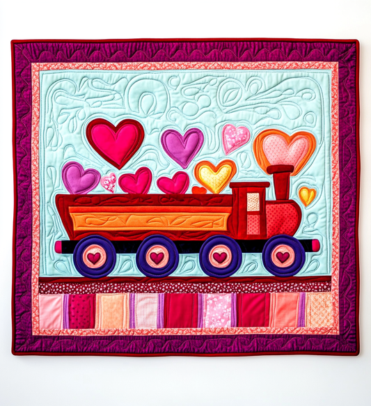 Valentine Train DAI241224010 Quilted Placemats