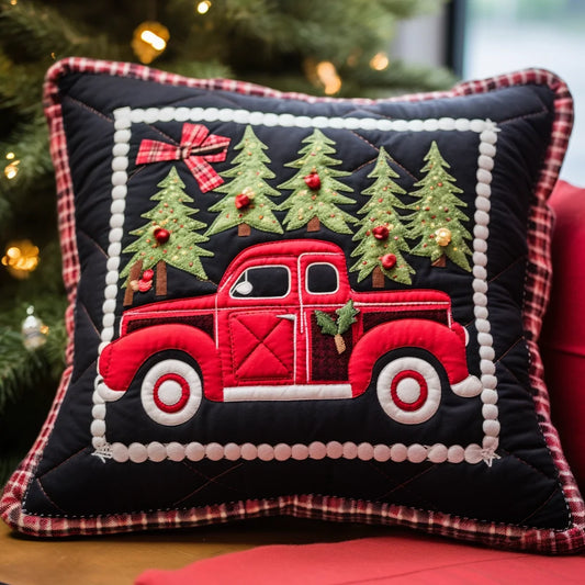 Christmas Truck TAI020324233 Quilted Pillow Case