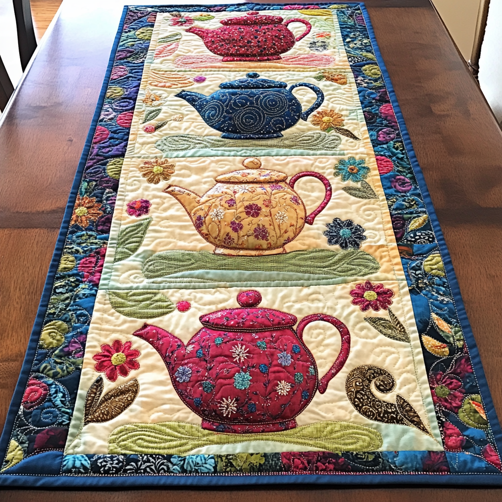 Teapot TAI041024307 Quilted Table Runner