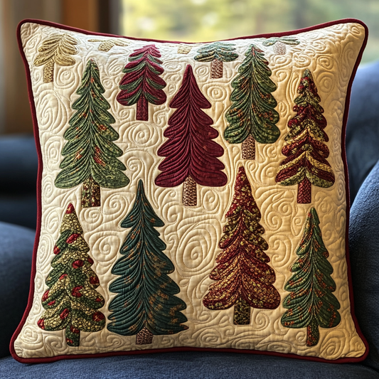 Christmas Tree TAI141124372 Quilted Pillow Case