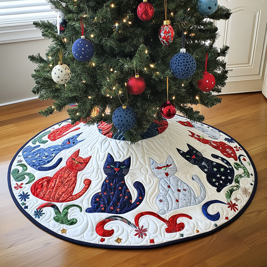 Cats TAI041024025 Quilted Tree Skirt