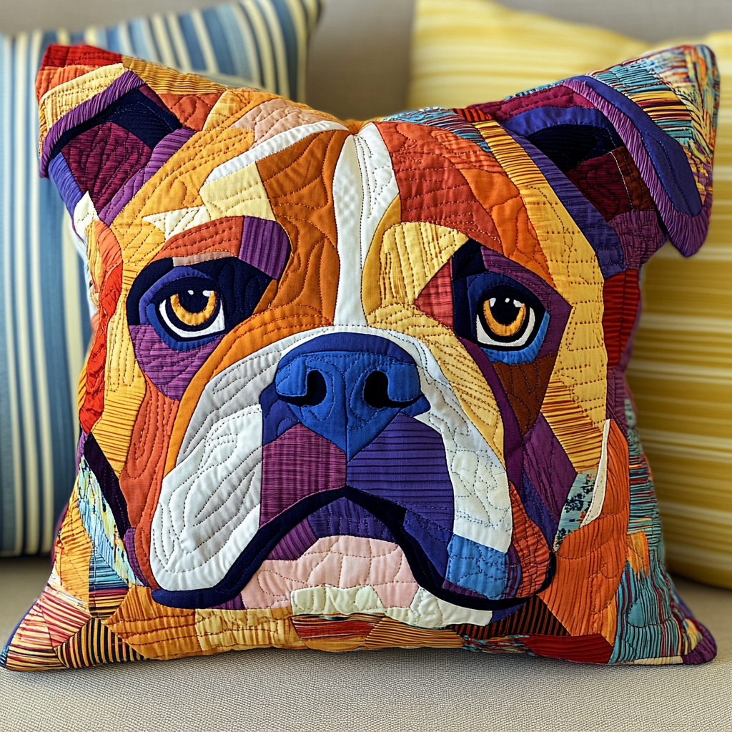 Bulldog TAI141124429 Quilted Pillow Case