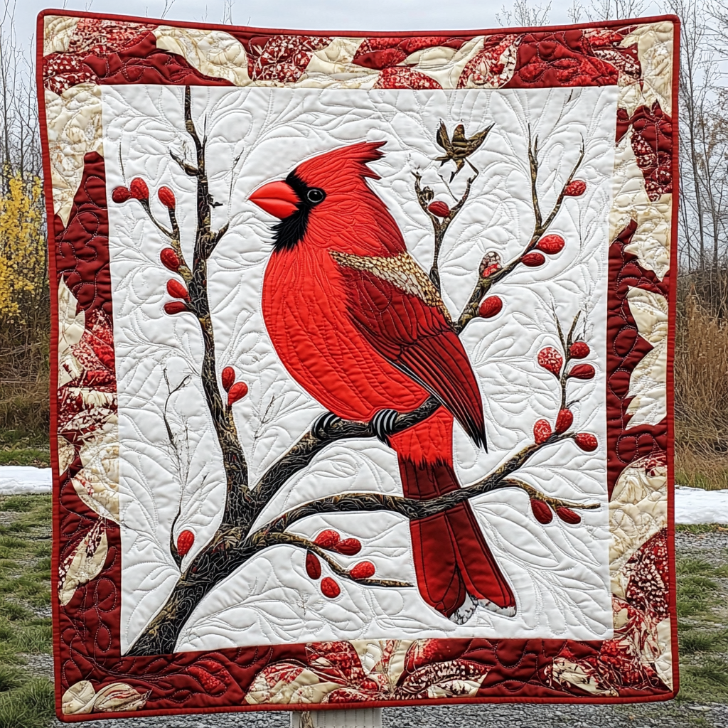 Christmas Cardinal TAI021024058 Quilt Blanket