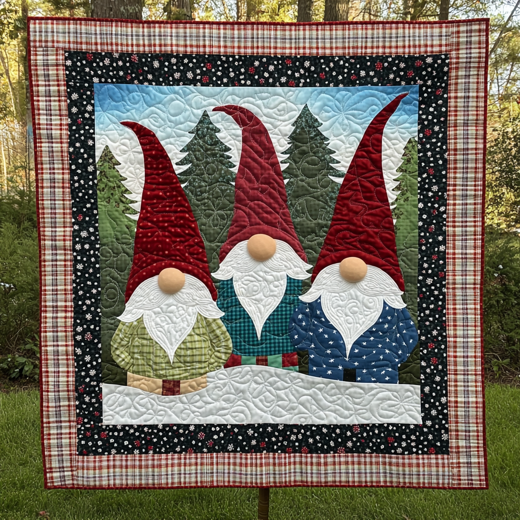 Christmas Gnome TAI151024390 Quilt Blanket