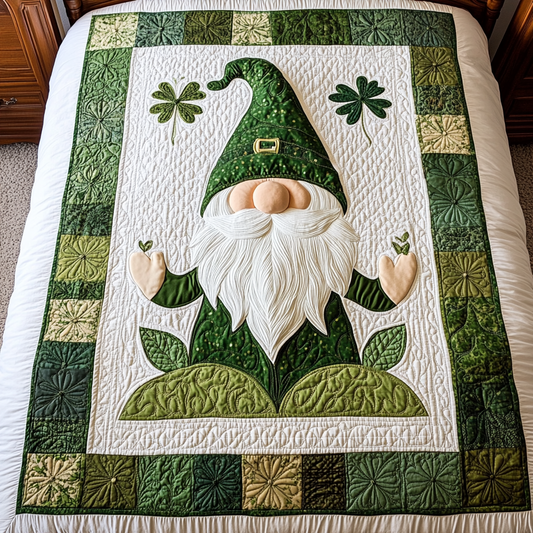 St Patrick's Day Gnome DAI051224019 Quilt Blanket