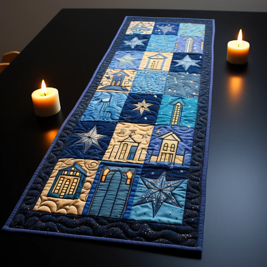 Jewish Hanukkah TAI040124421 Quilted Table Runner