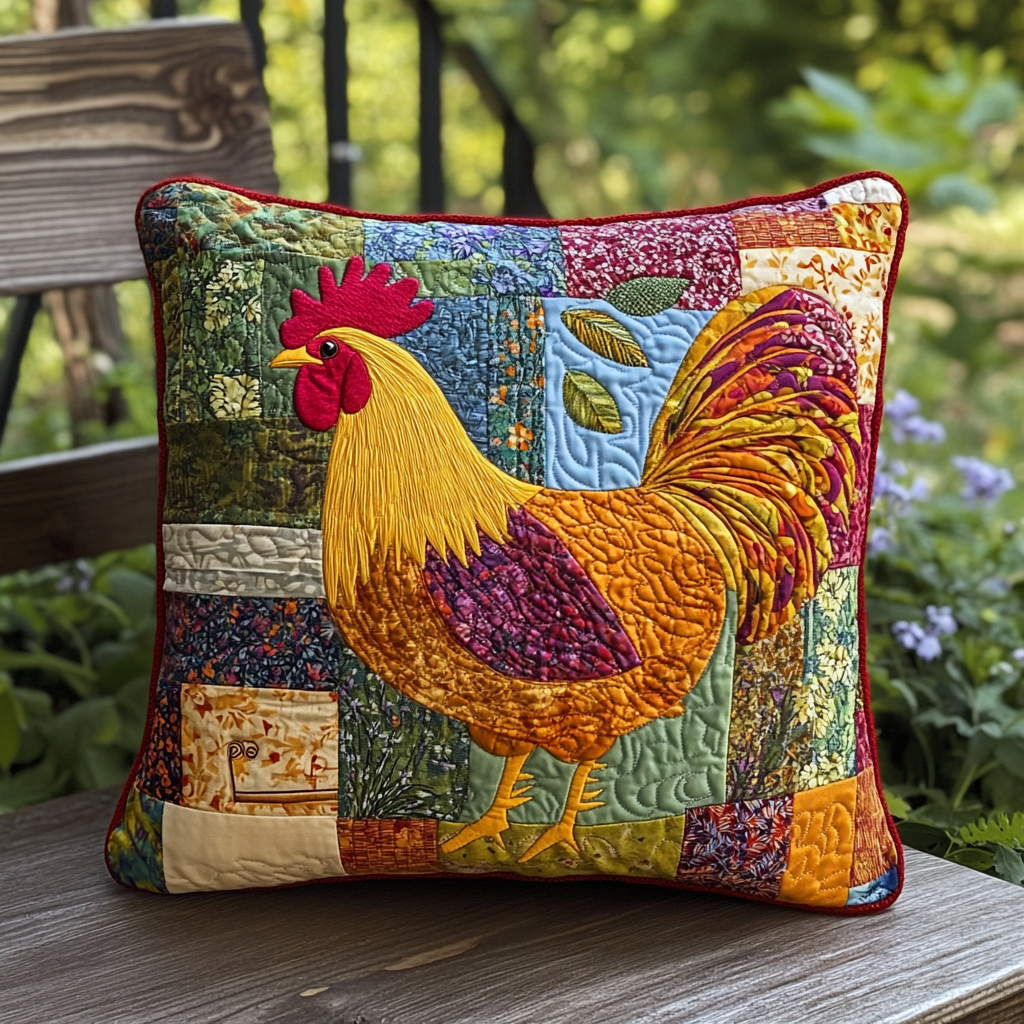 Chicken DAI150125146 Quilted Pillow Case