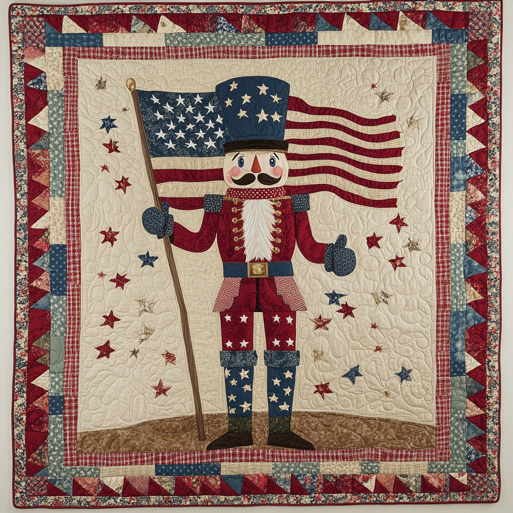 Patriotic Nutcracker DAI231124066 Quilt Blanket