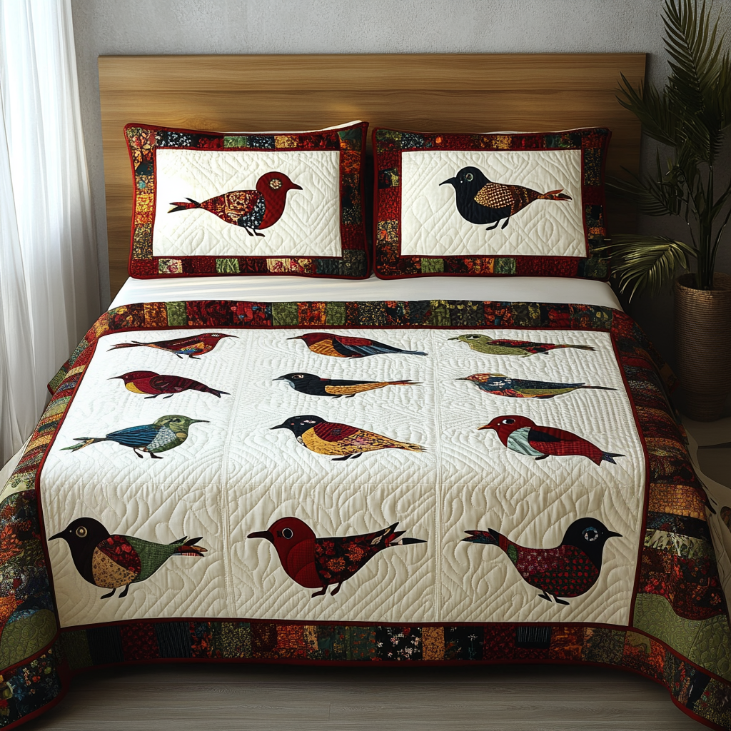 Bird DAI280824215 Quilt Bedding Set