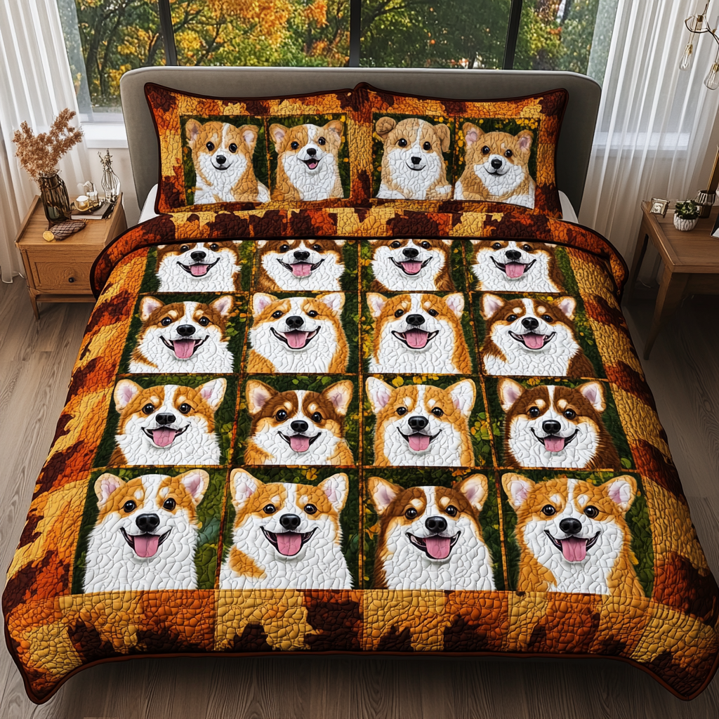 Corgi TAI121024035 Quilt Bedding Set