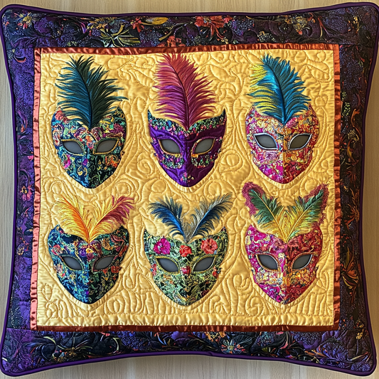 Mardi Gras DAI200125272 Quilted Pillow Case