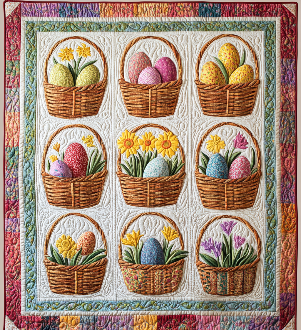 Easter Egg DAI241224443 Quilt Blanket