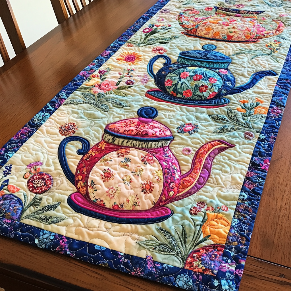 Teapot TAI041024294 Quilted Table Runner