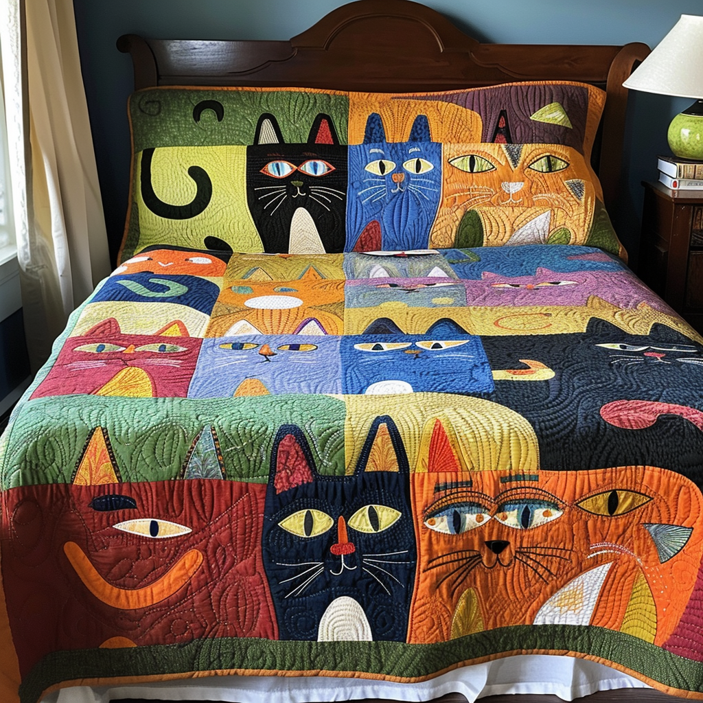 Cats TAI251124163 Quilt Bedding Set