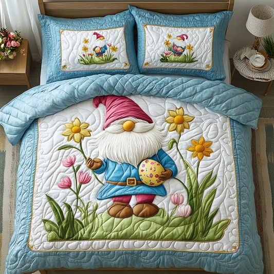 Easter Gnome DAI090125050 Quilt Bedding Set