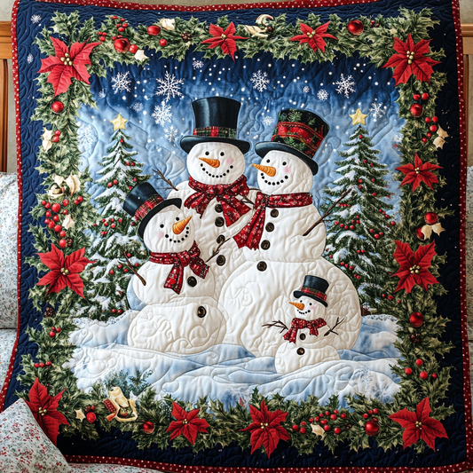 Christmas Snowman TAI141124485 Quilt Blanket