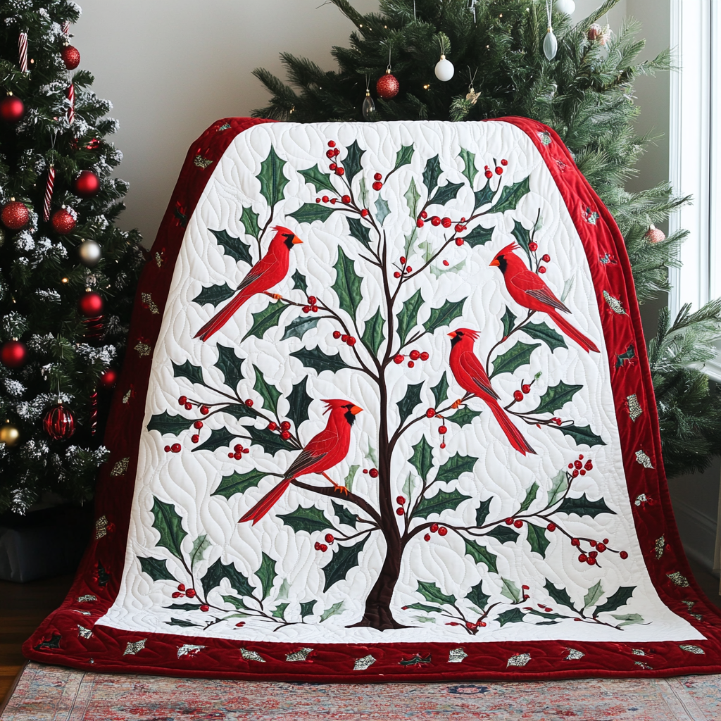 Christmas Cardinal TAI021024010 Quilt Blanket