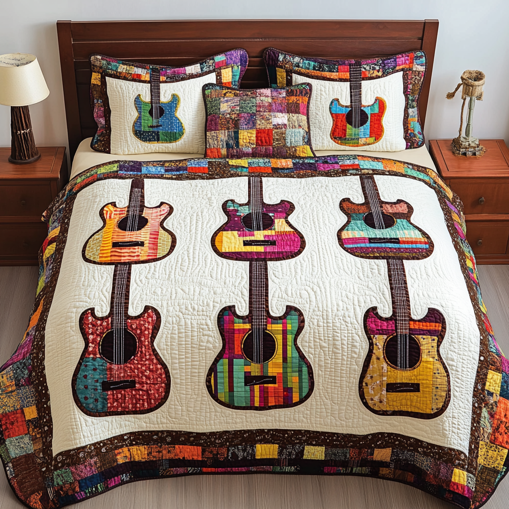 Guitar DAI280824128 Quilt Bedding Set