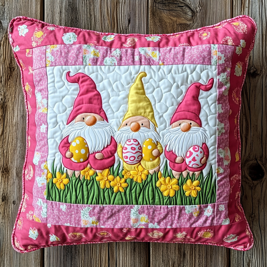 Easter Gnome DAI090125356 Quilted Pillow Case