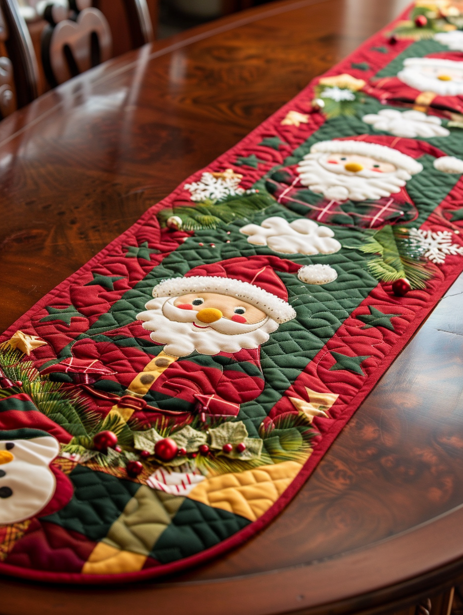 Christmas Santa TAI010824030 Quilted Table Runner