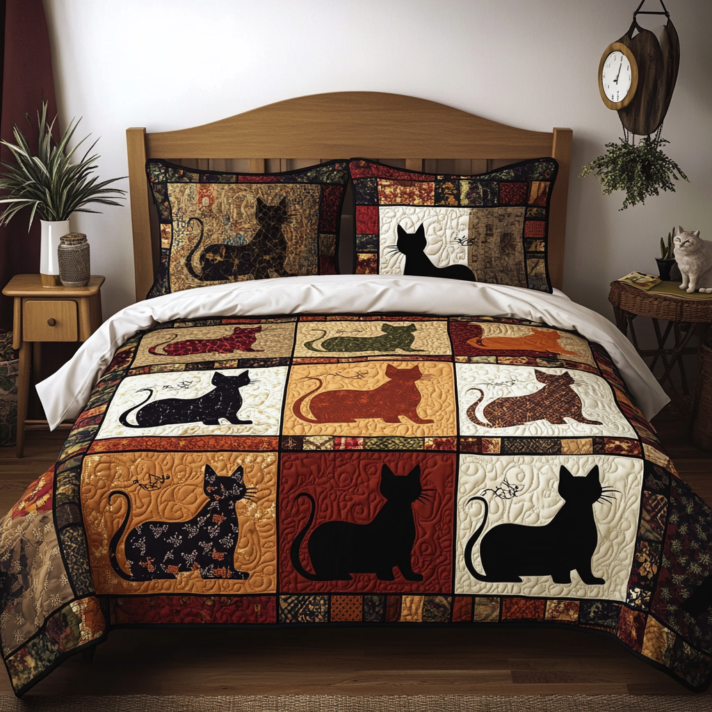 Cat DAI280824314 Quilt Bedding Set