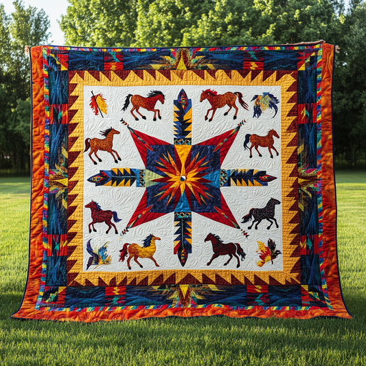 Native Horse TAI041024467 Quilt Blanket