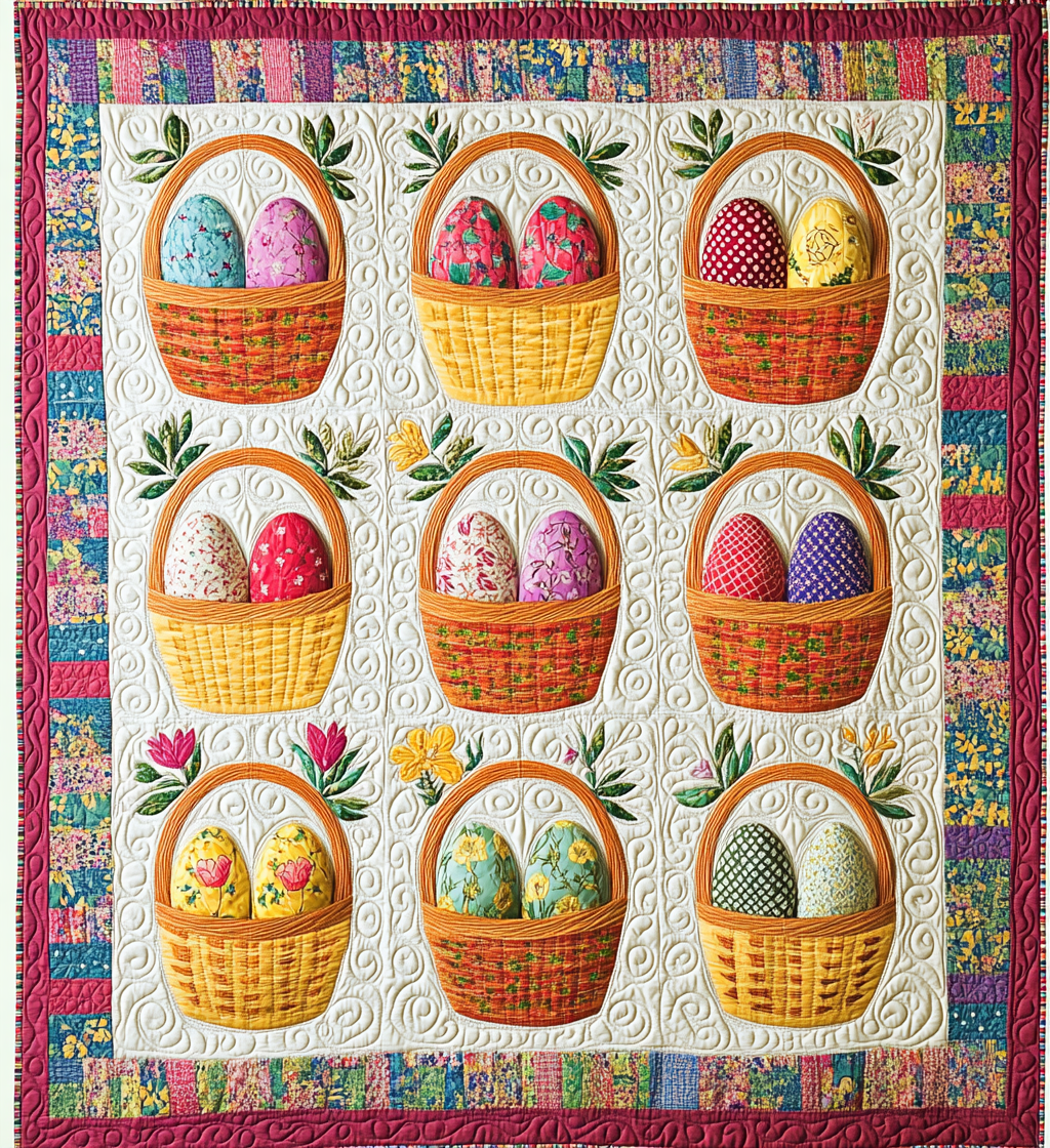 Easter Egg DAI241224441 Quilt Blanket