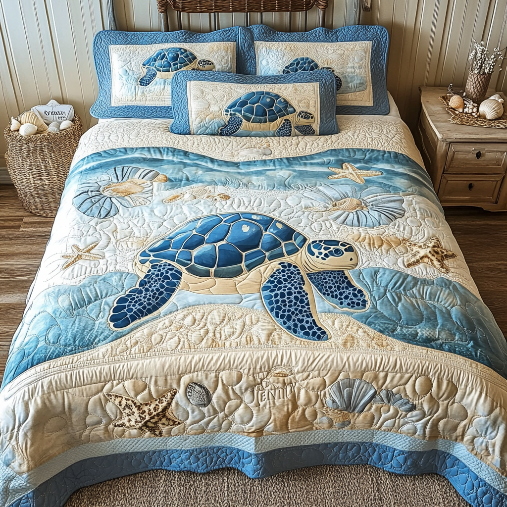 Sea Turtle TAI201124015 Quilt Bedding Set