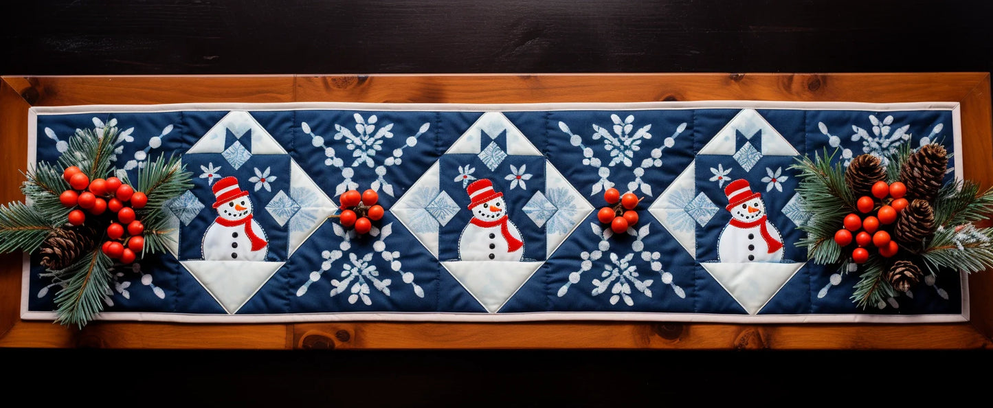 Christmas Snowman TAI280224012 Quilted Table Runner