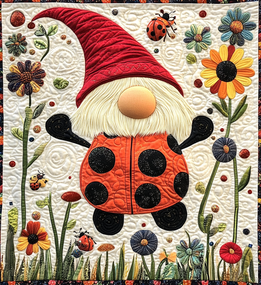 Ladybug Gnome DAI301224012 Quilt Blanket