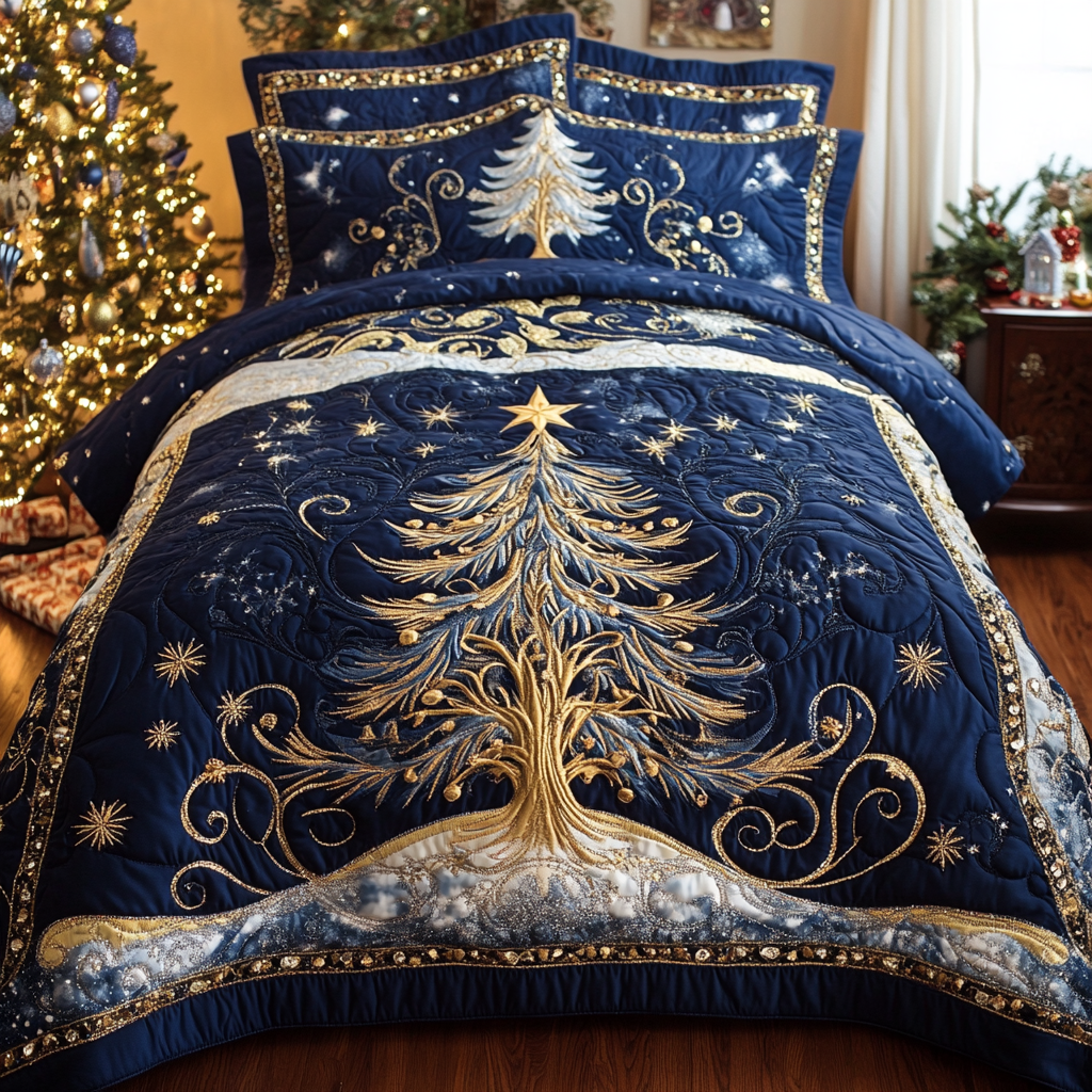 Christmas Tree TAI141124087 Quilt Bedding Set