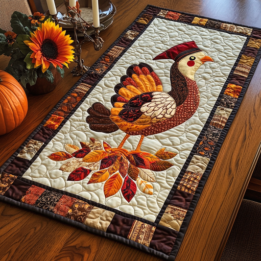 Autumn Turkey TAI041024350 Quilted Table Runner