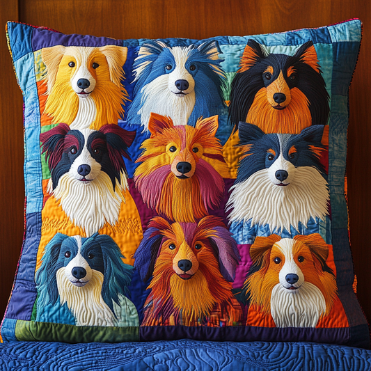 Sheltie TAI181024594 Quilted Pillow Case