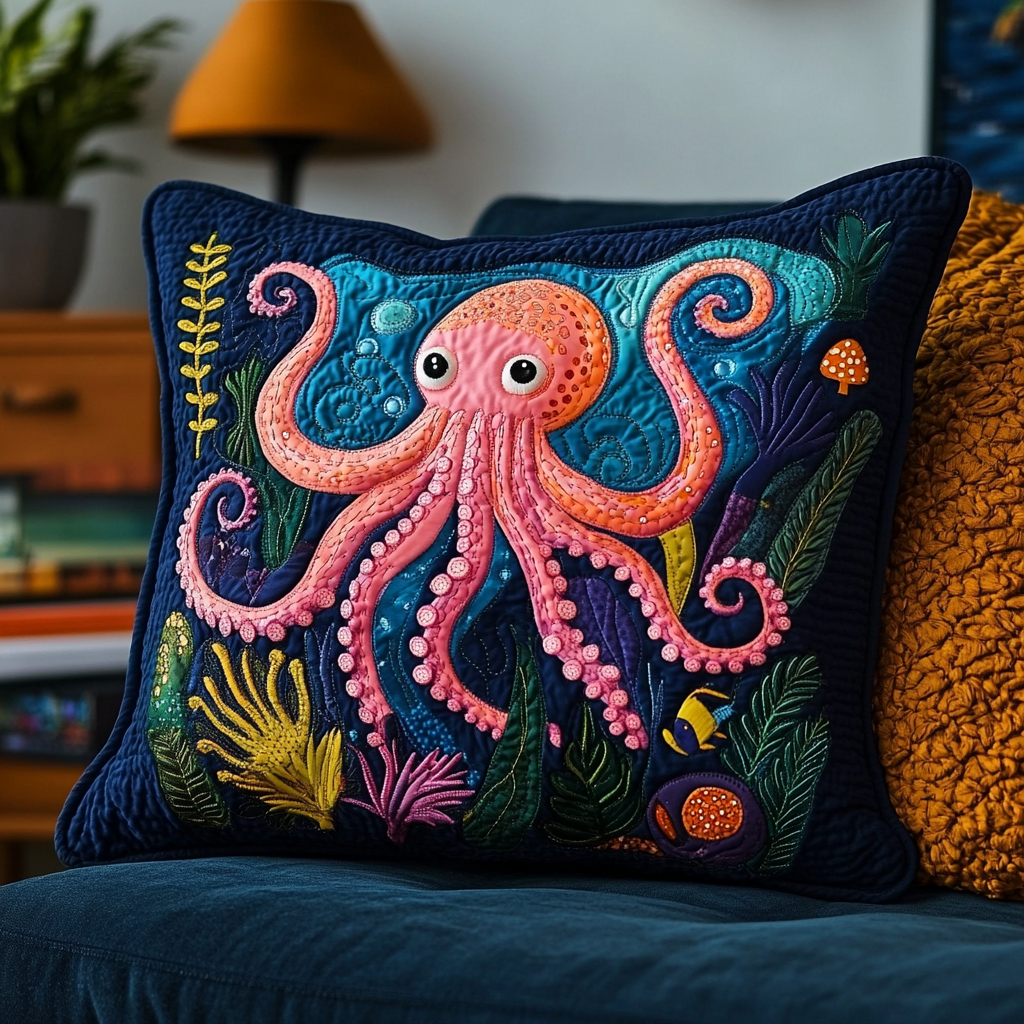 Octopus DAI110225316 Quilted Pillow Case